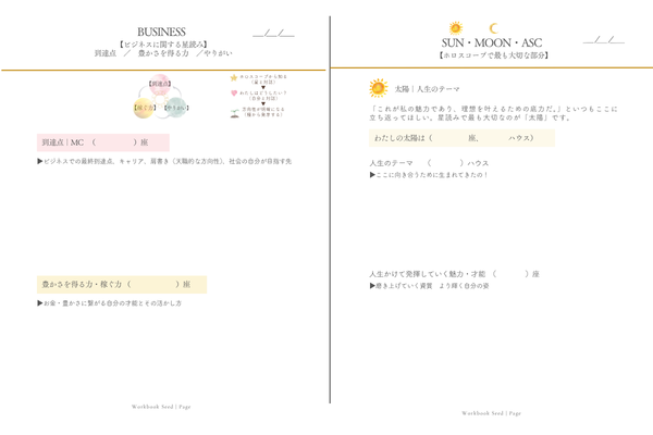 自己理解プログラム「種」ワークブック内容